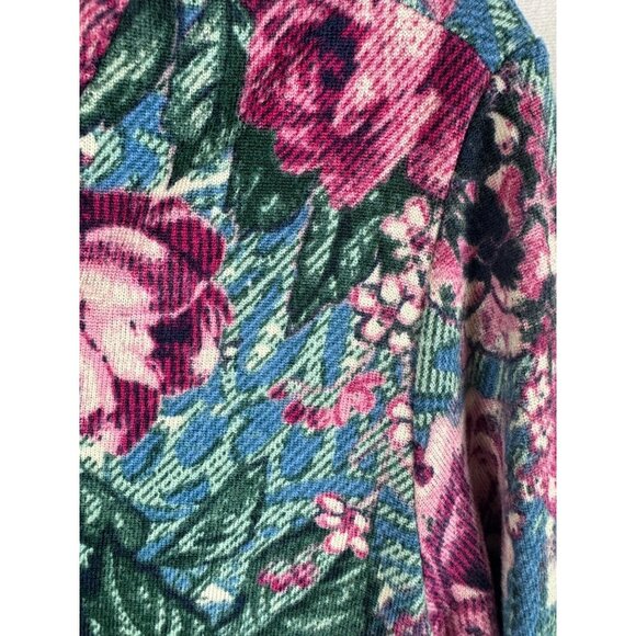 D&Co Womens Floral Long Sleeve Stretch Button-Down Shirt Blouse Size M - Picture 8 of 8